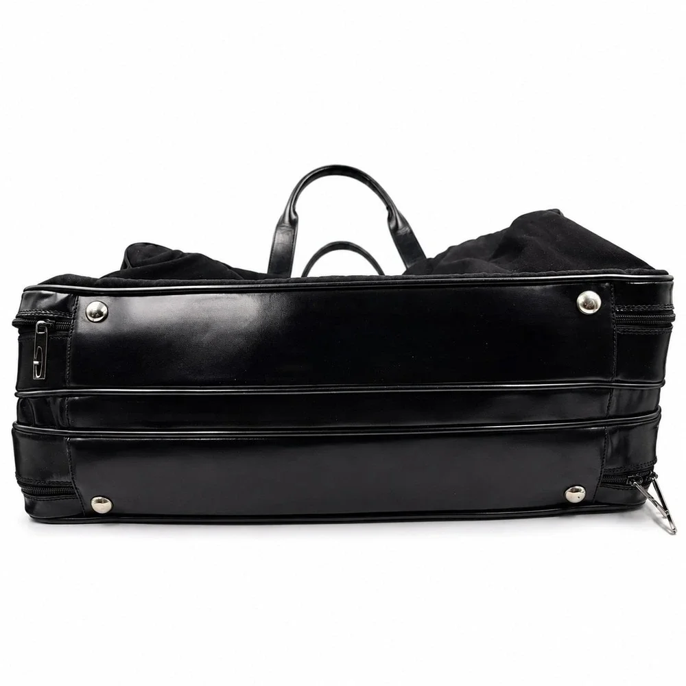 Authentic Vintage Gucci Black Nylon Travel Weekender Bag Made Italy COA